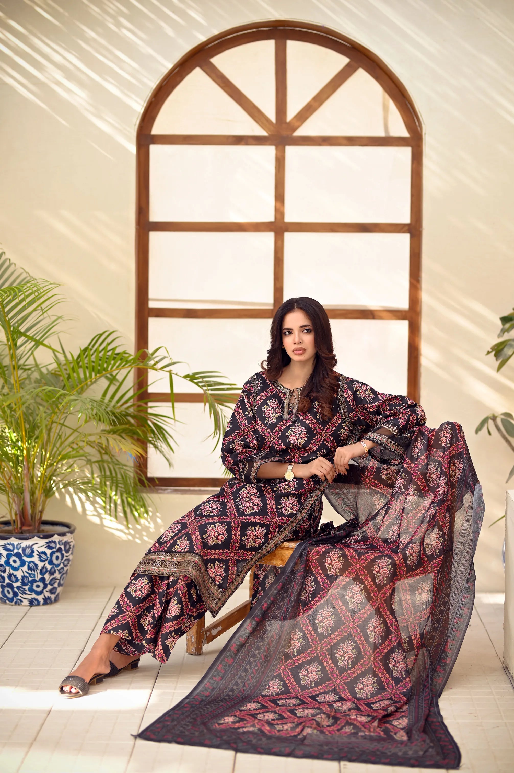 Noor-e-Eid Printed Organza 3-Piece Lawn Set