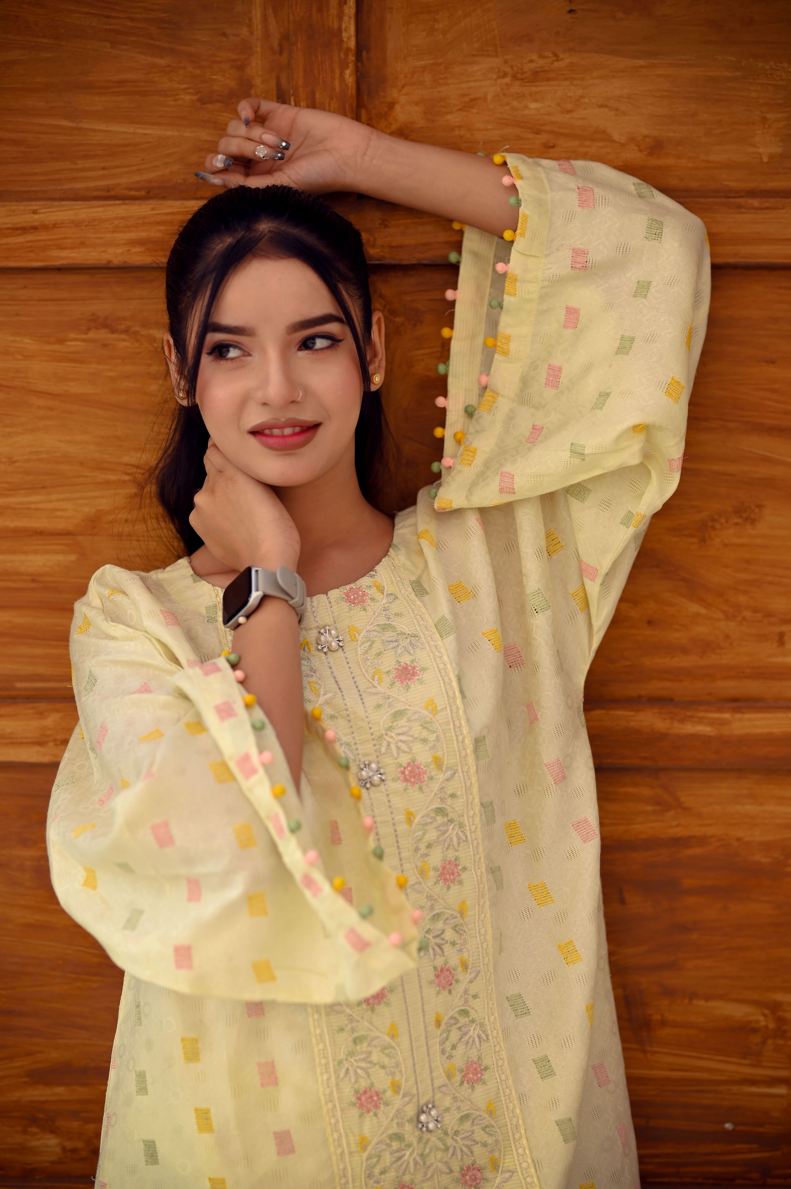 Celeste Hand-Embellished Swiss Lawn 3-Piece Suit