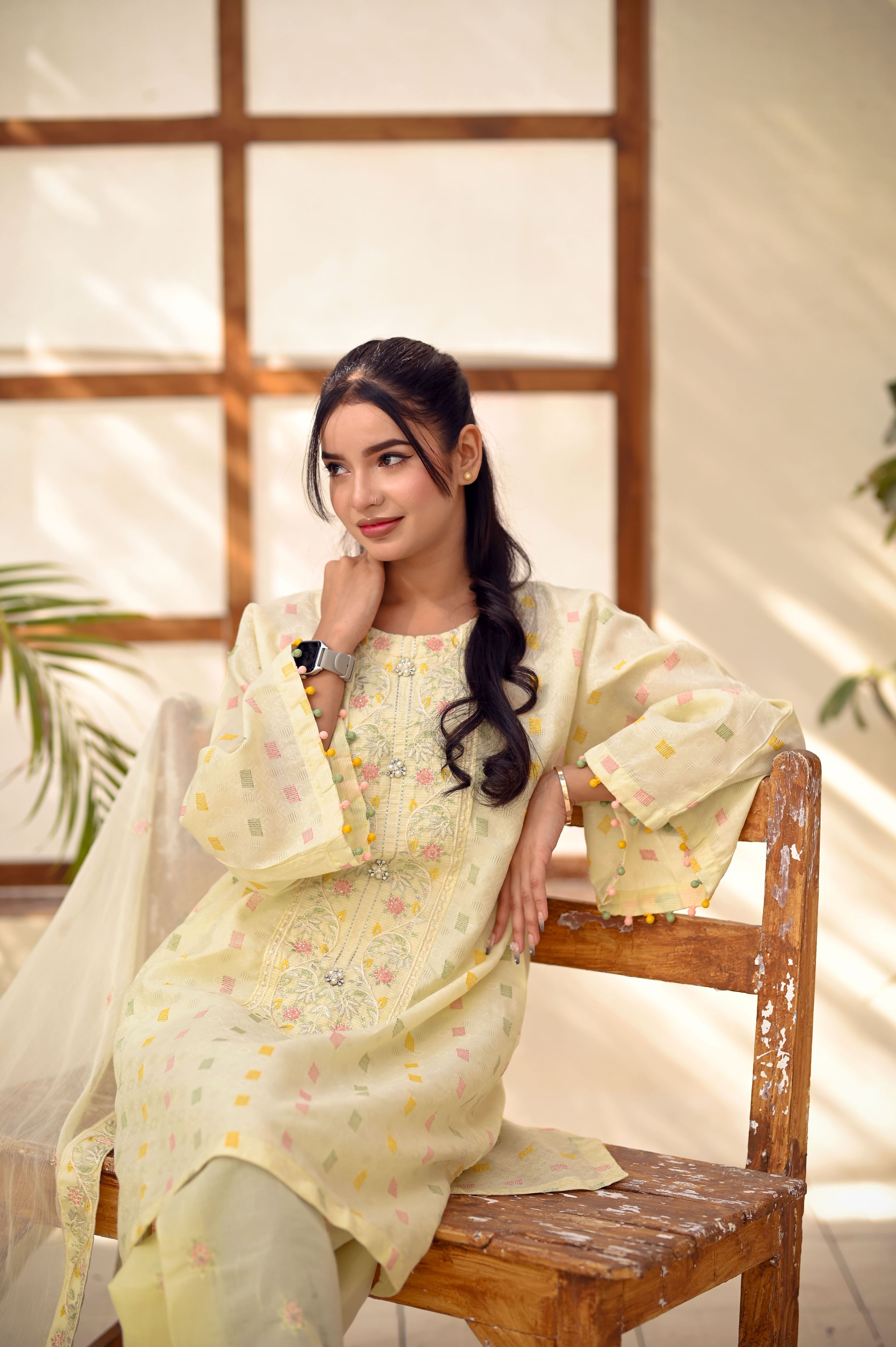 Celeste Hand-Embellished Swiss Lawn 3-Piece Suit