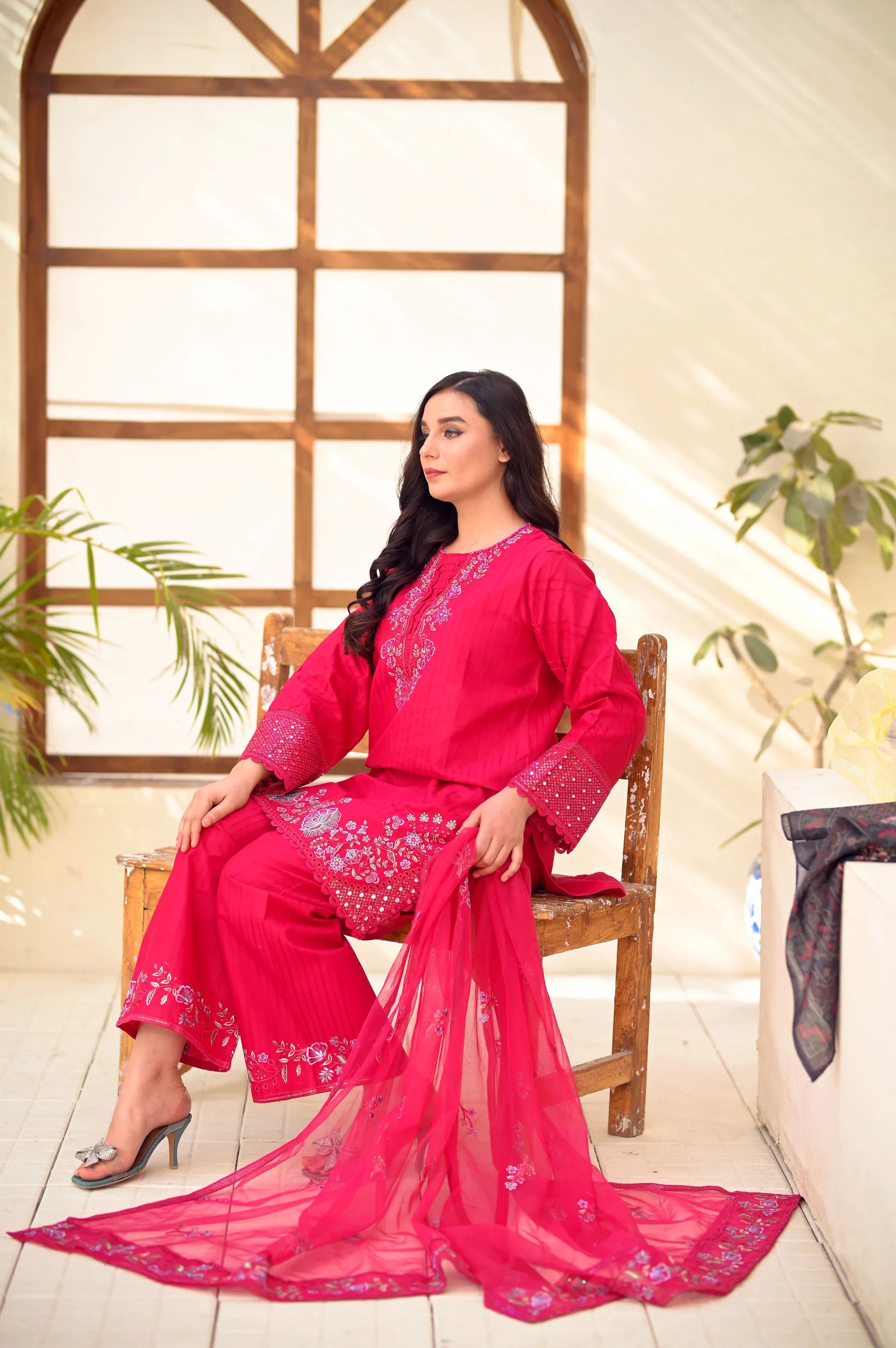 Zehra Sequin Embroidered 3-Piece Lawn Set