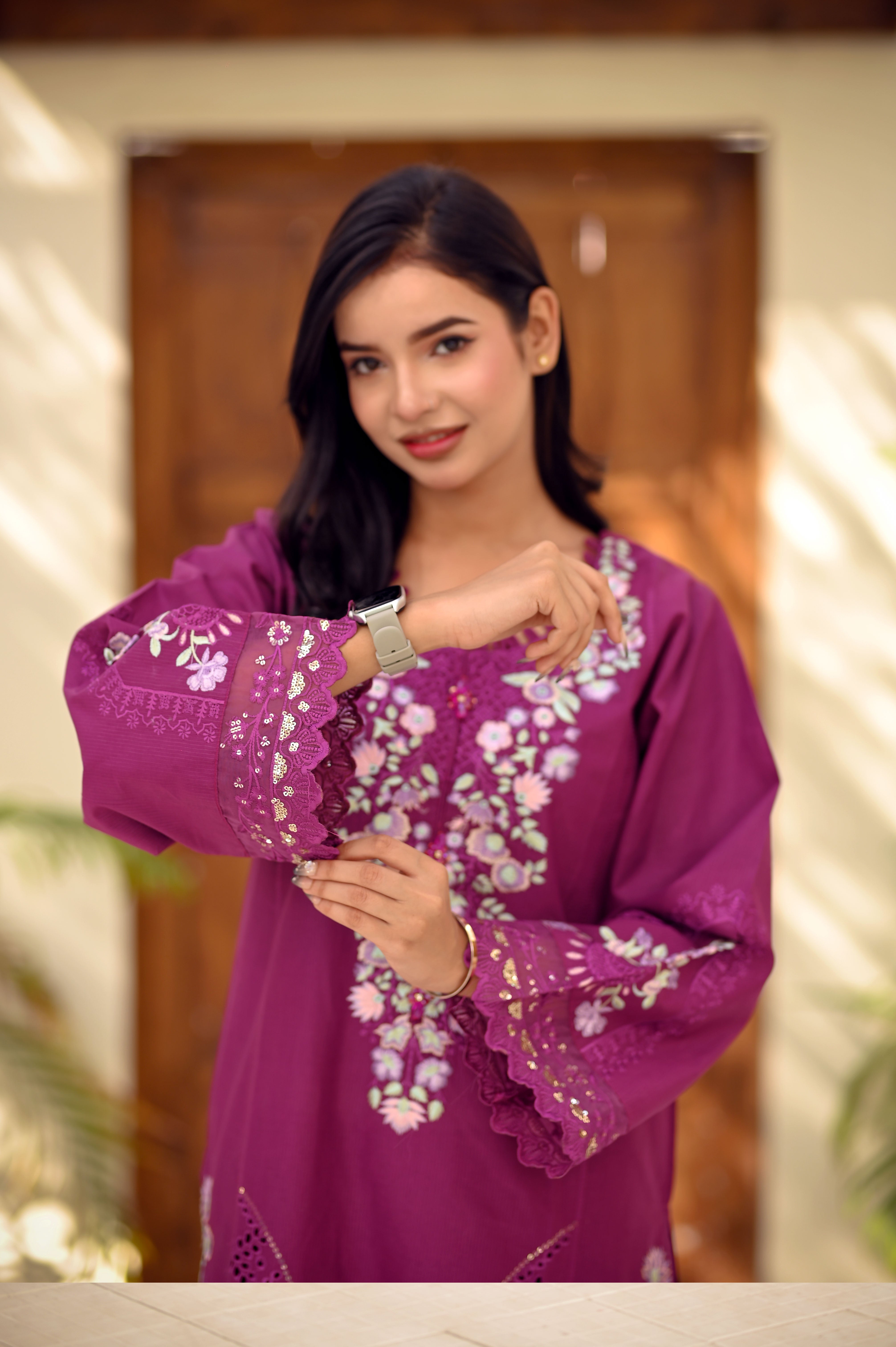 Royal Chikankari Premium Cotton 3-Piece Suit