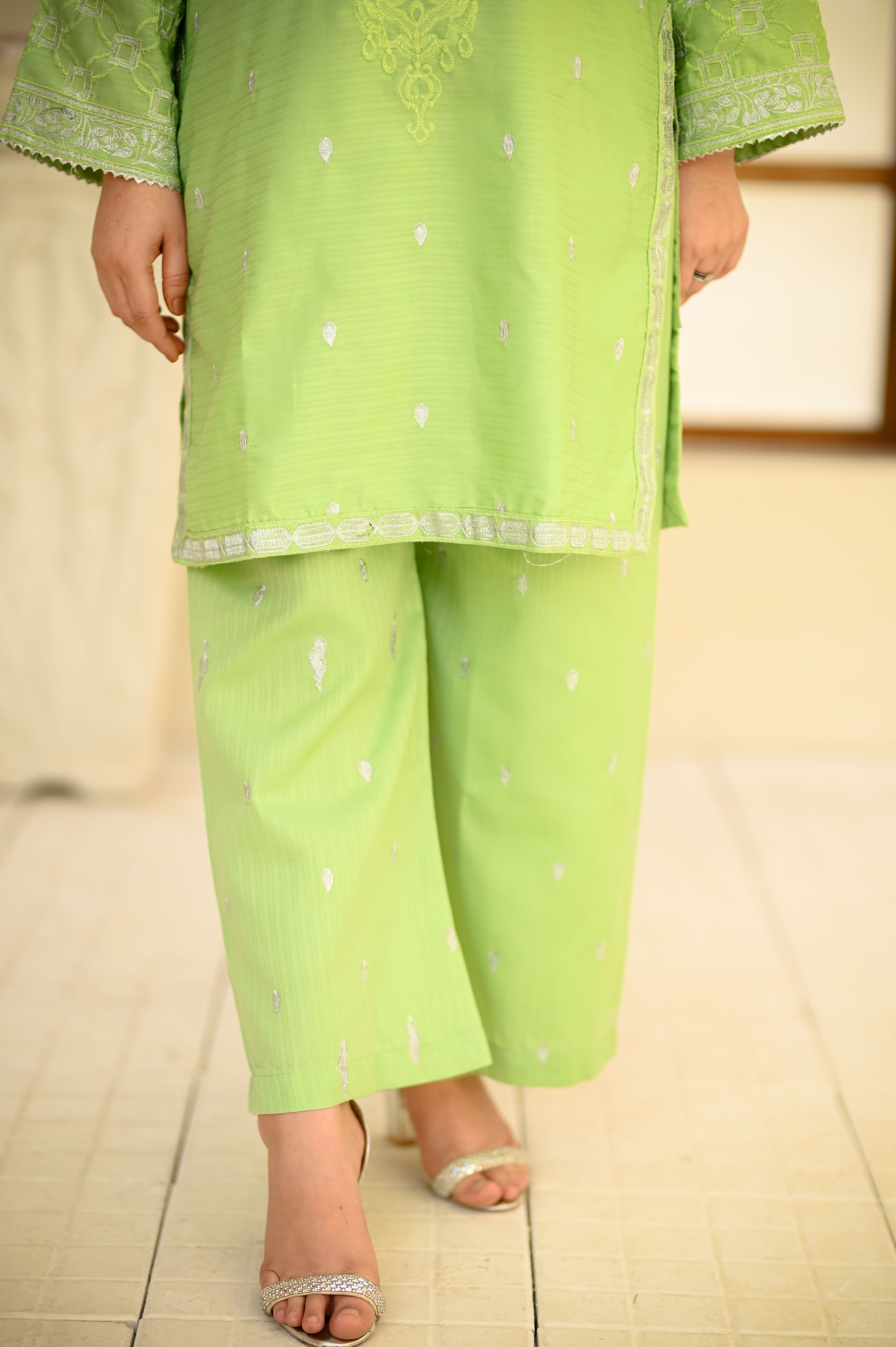 3. Premium Hand Embroidered PV Cotton 3-Piece Suit