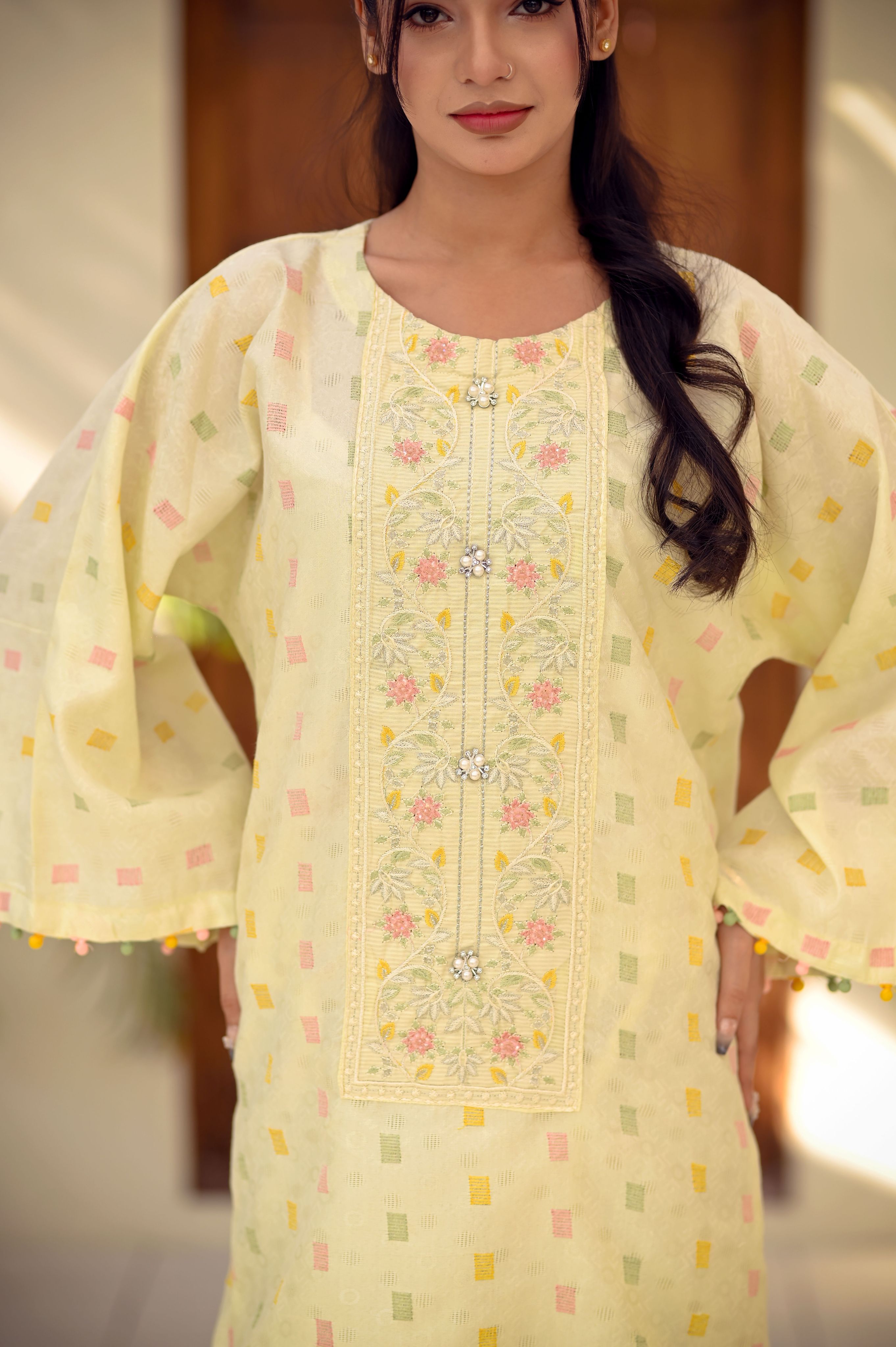 Celeste Hand-Embellished Swiss Lawn 3-Piece Suit