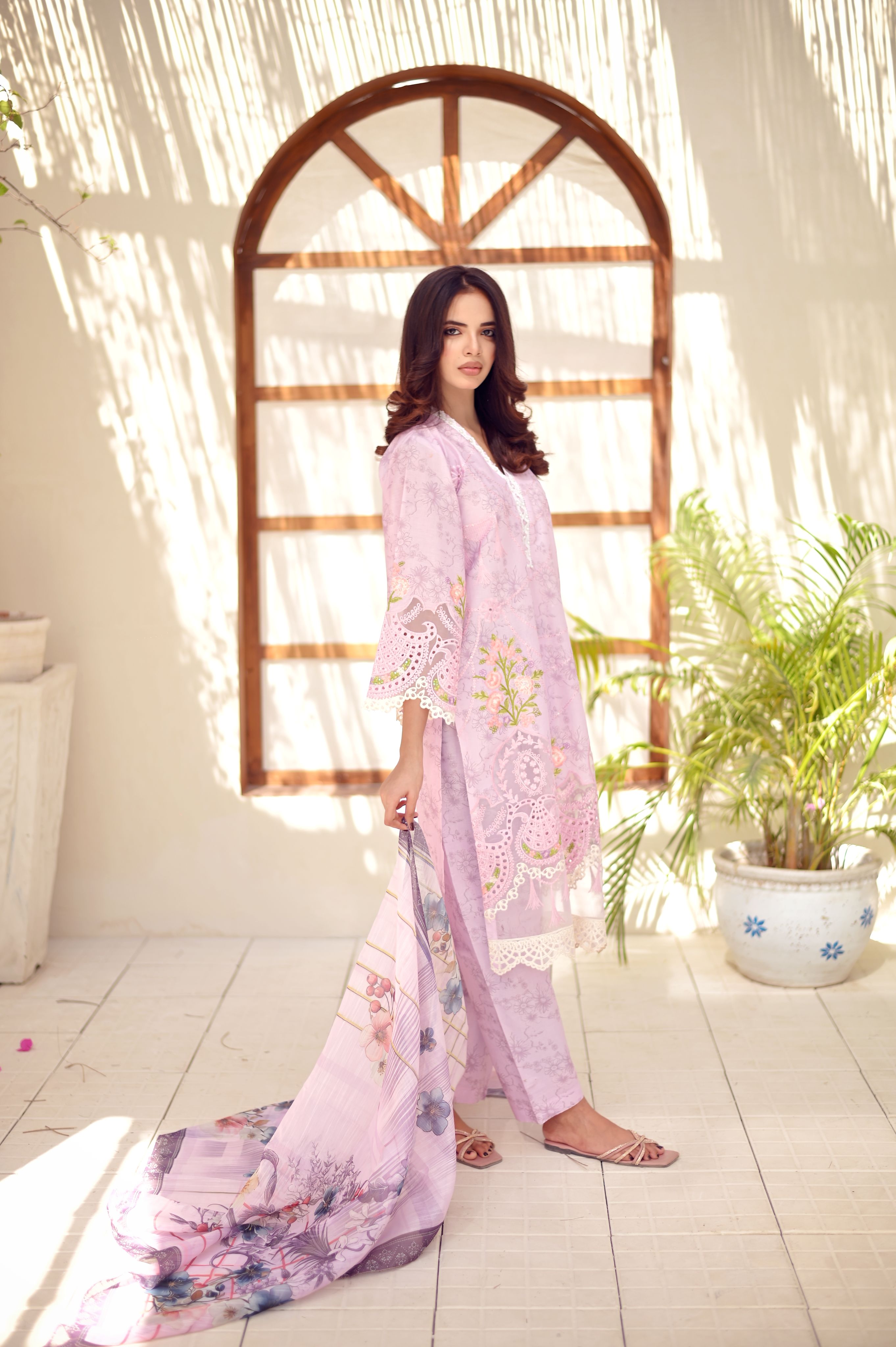 Elegance Chikankari 3-Piece Cotton Suit
