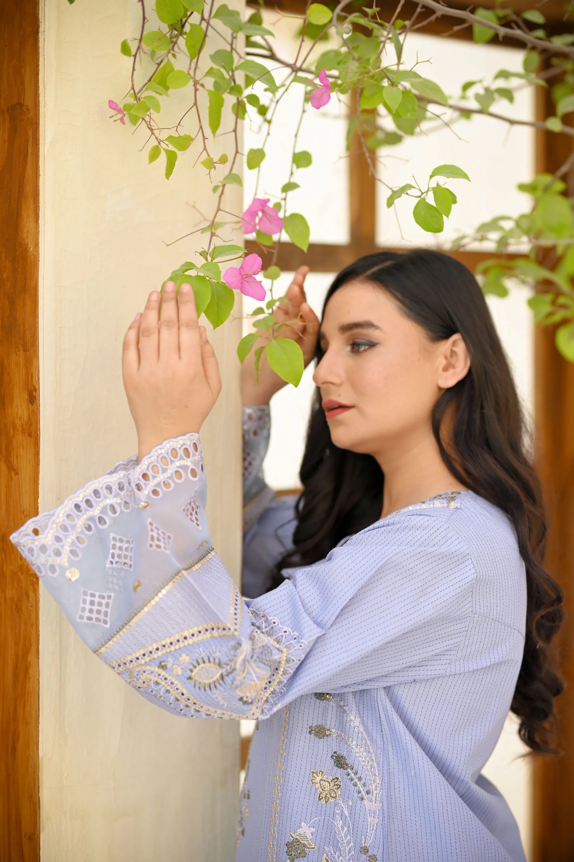Elysia Laser-Cut Embroidered 3-Piece Set