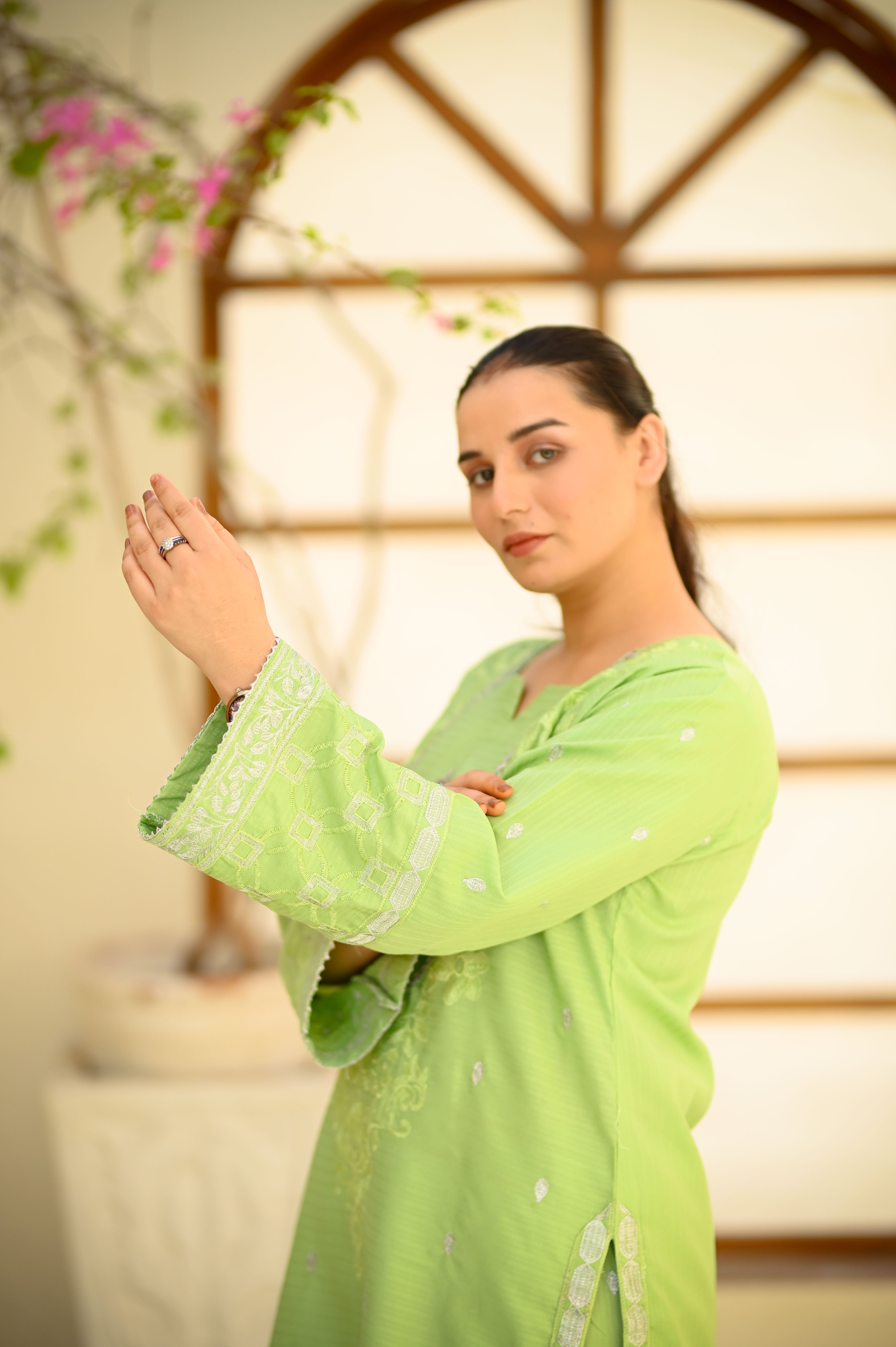 3. Premium Hand Embroidered PV Cotton 3-Piece Suit