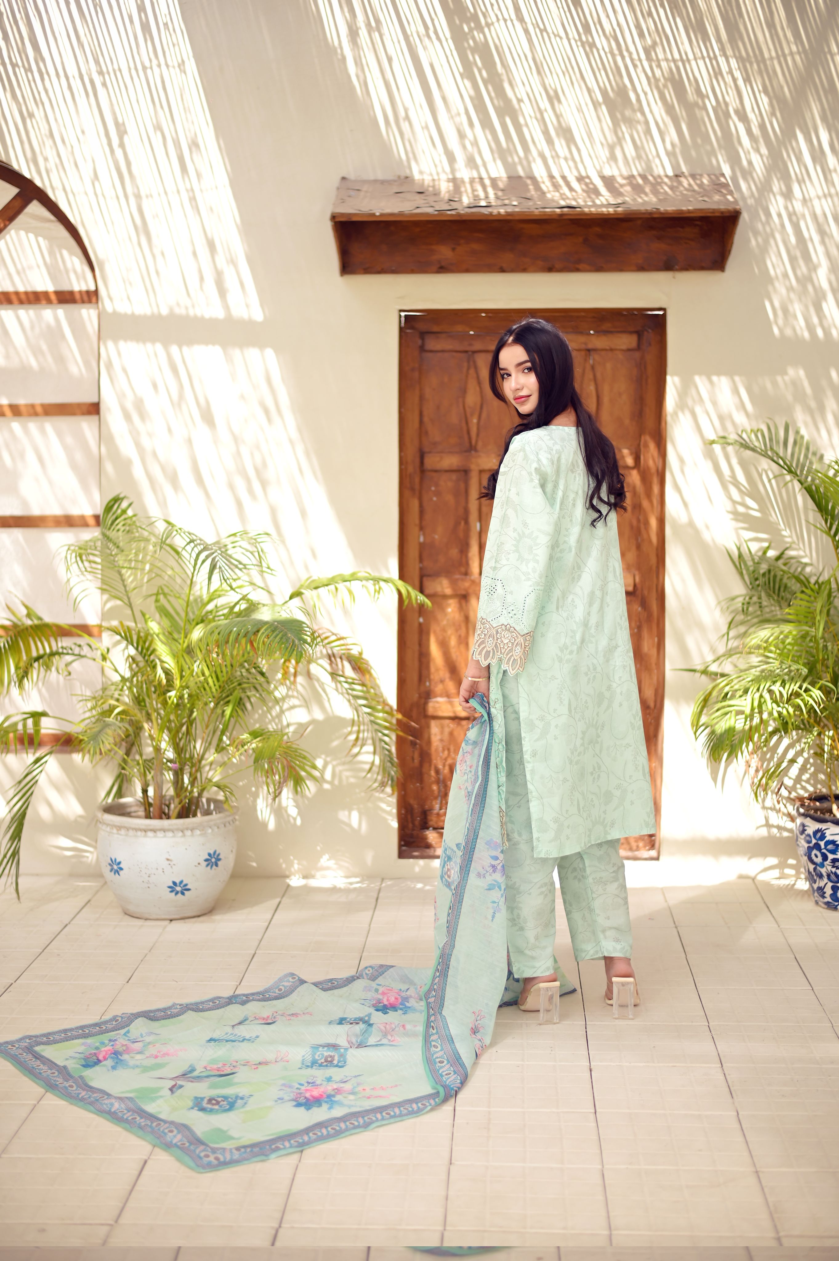 Zarmina Sequin Cutwork 3-Piece Lawn Set