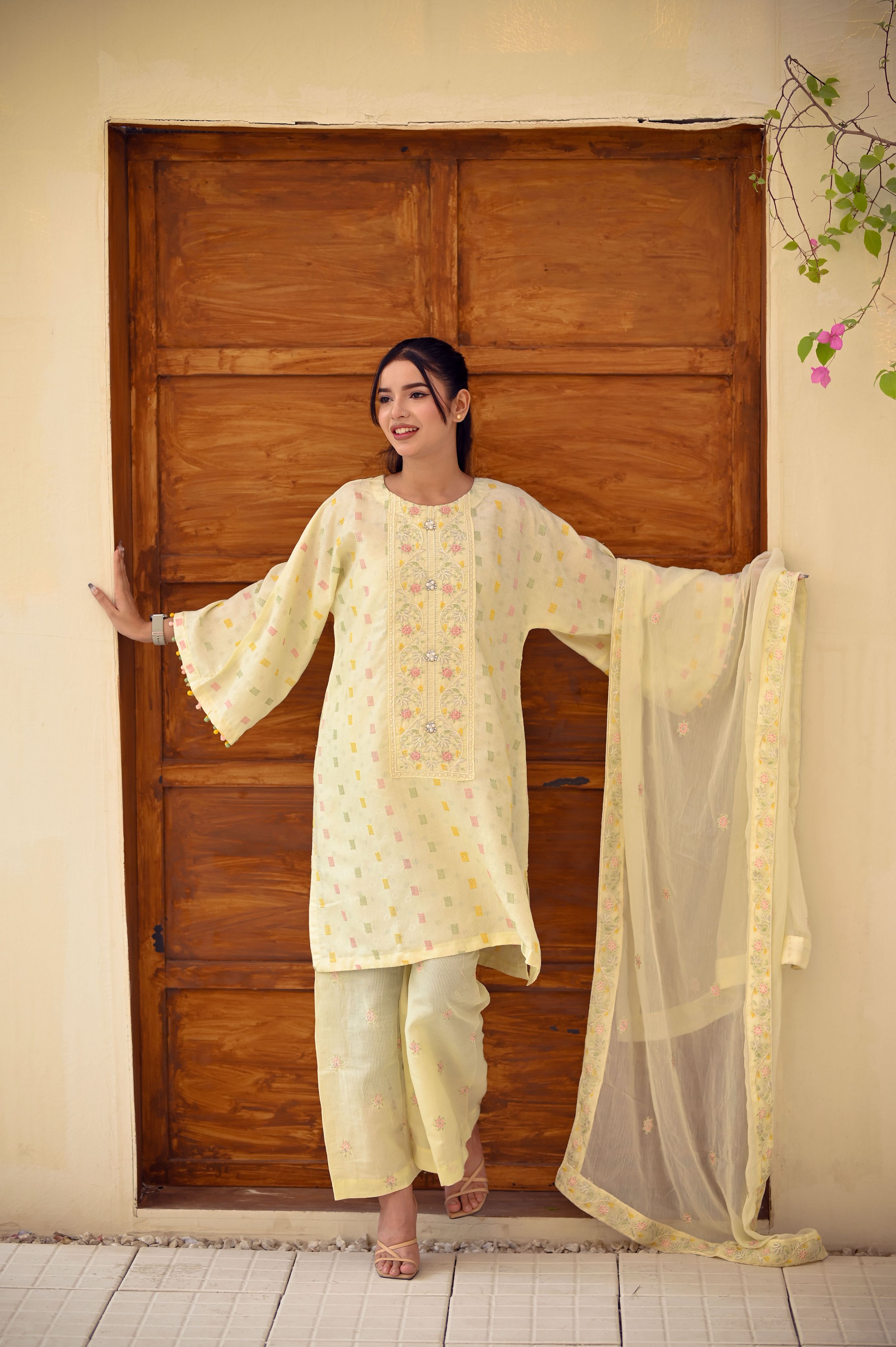 Celeste Hand-Embellished Swiss Lawn 3-Piece Suit